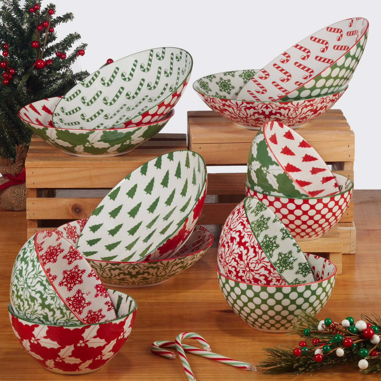Winter Medley Christmas All‑Purpose Bowl – 4.75" by Certified International