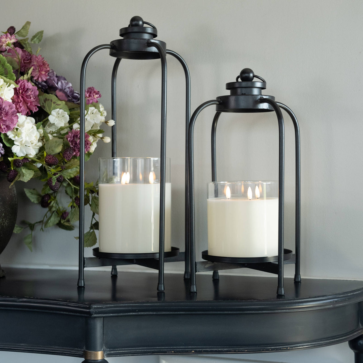 Carmen Lantern – 16.75″ Metal Candle Holder