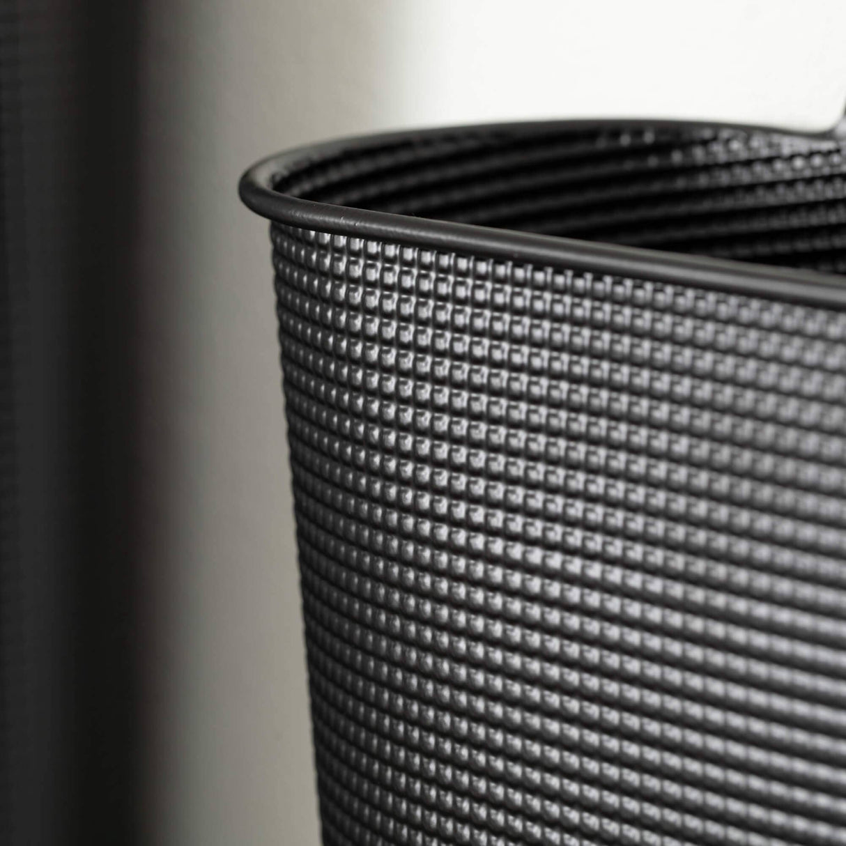 Embossed Black Wall Planter Set with Wood Handles