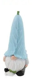 Flower Petal Hat Gnome – Choice of Blue or Lavender Resin Spring Figurine