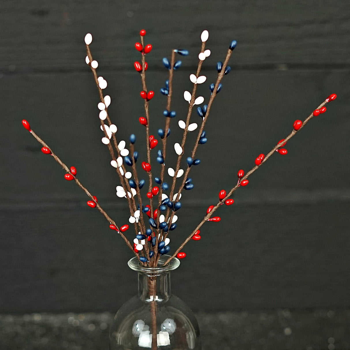 12" Patriotic Pip Berry Picks (Flag Colors)