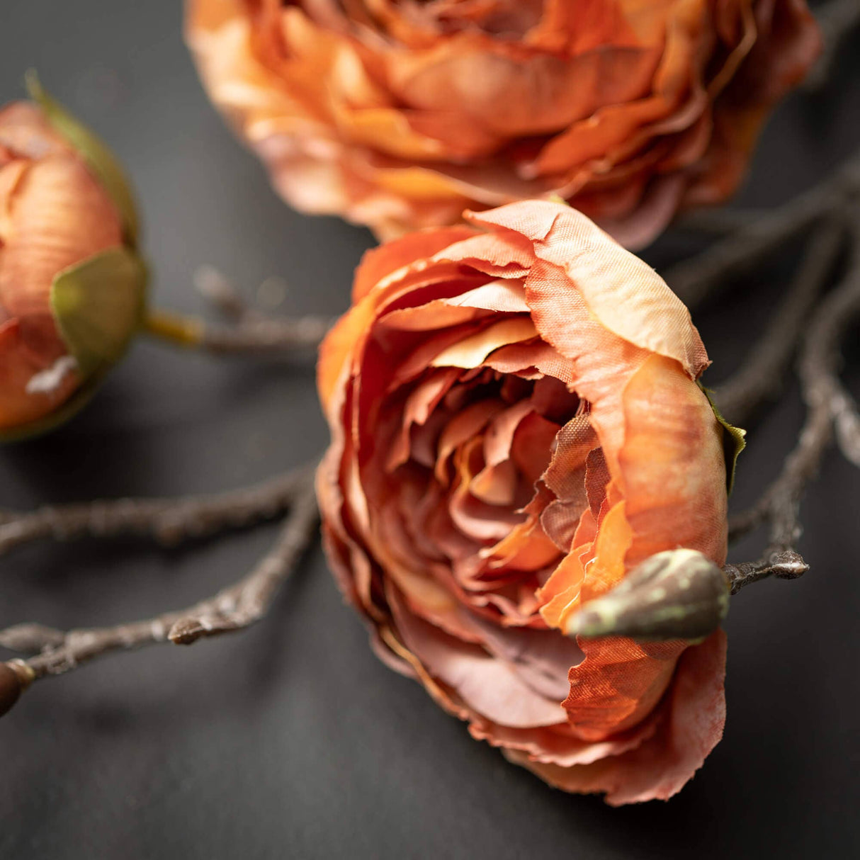 Burnt Orange Ranunculus Spray