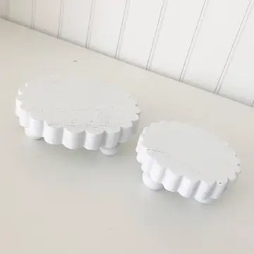 Mini Scalloped Risers Set of 2