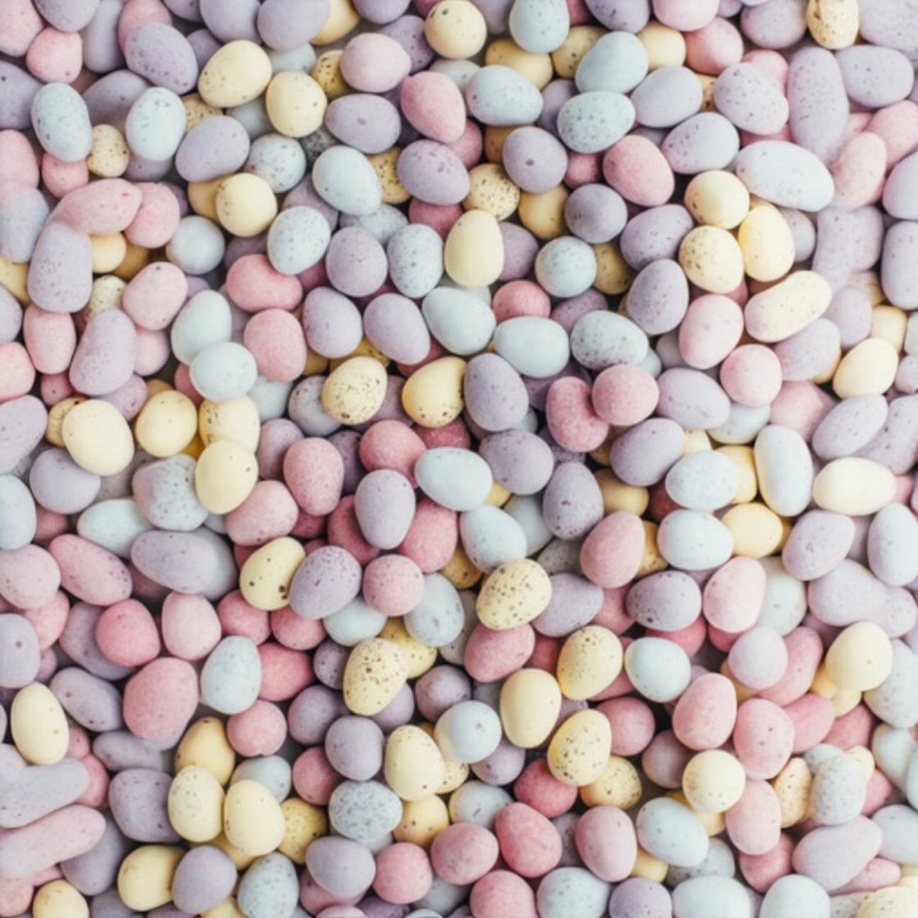 Hundreds of pastel colored Easter eggs