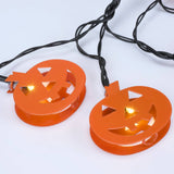 Glowing Jack O’Lantern String Lights – 71" Wire (Set of 10)