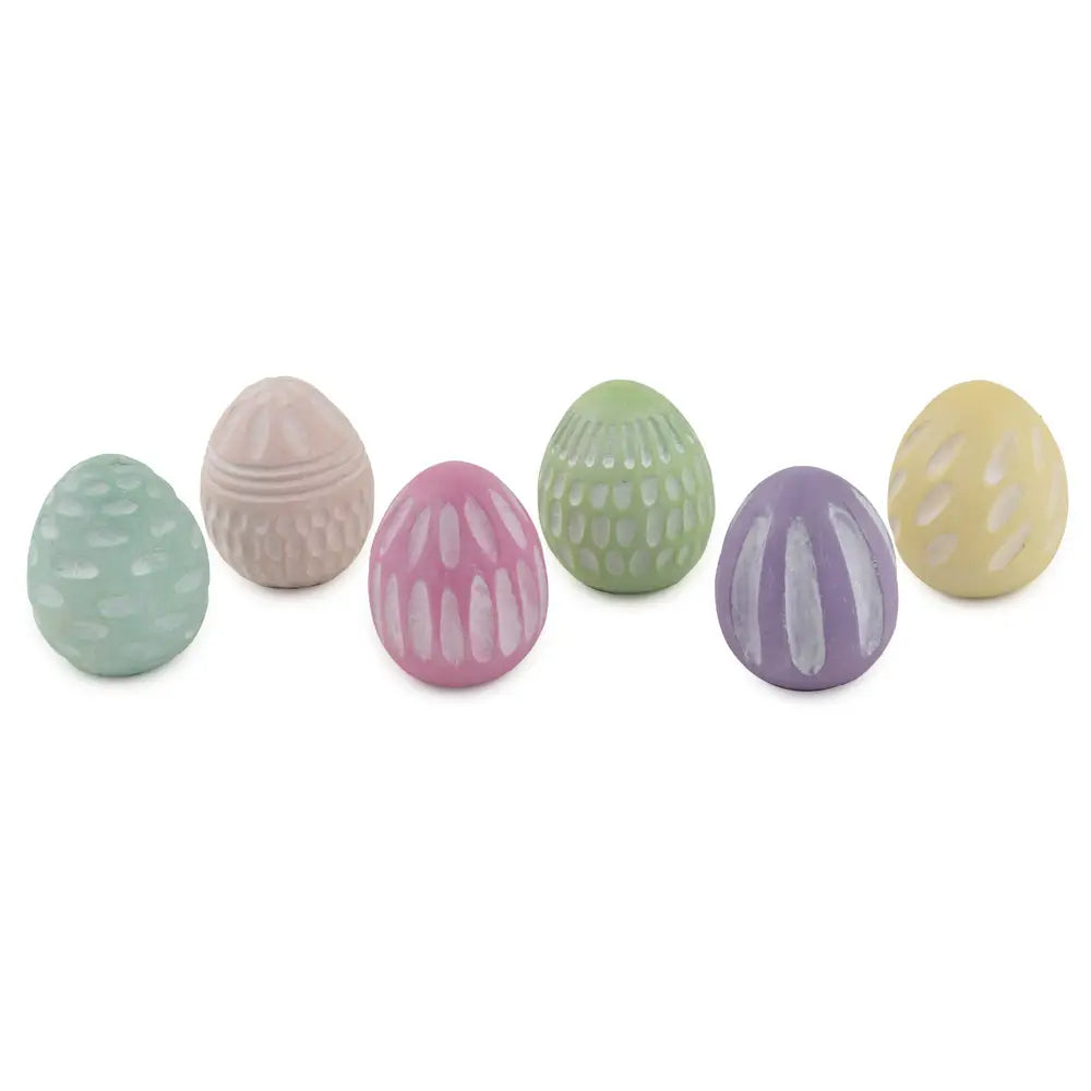 Resin Carved Easter Egg Collection – Set of 6