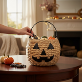 Jack‑O‑Lantern Woven Basket by Boston International