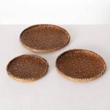 Round Woven Tray Set