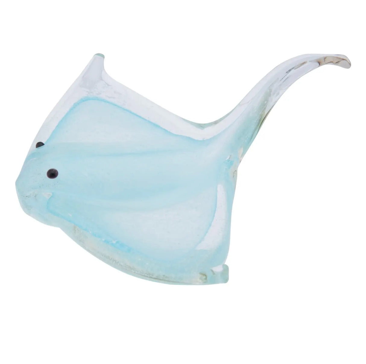 Glowing Glass Stingray Figurine – 6" Coastal Accent