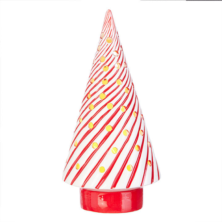 Swirled Stripe Illuminated Tree