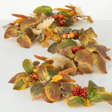 Fall Mixed Garland – 6′ Faux Autumn Foliage Garland with Leaves & Berries