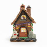 Lighted Halloween Gingerbread Houses – 7.5" (Three Styles Available)