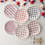 Stars & Stripes 8.75" Patriotic Porcelain Salad Plate – Choose Your Design