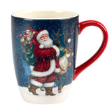 Santa Mugs – Storybook Winter & Christmas Coffee Mugs (Sold Individually)