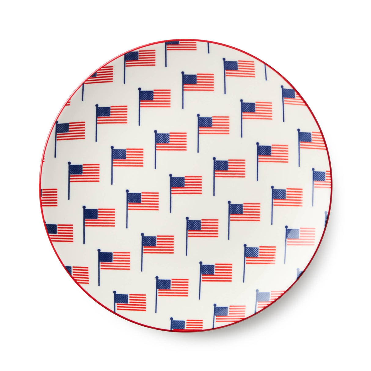 Stars & Stripes 8.75" Patriotic Porcelain Salad Plate – Choose Your Design