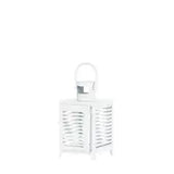 Small White Horizon Lantern – Contemporary Candle Holder