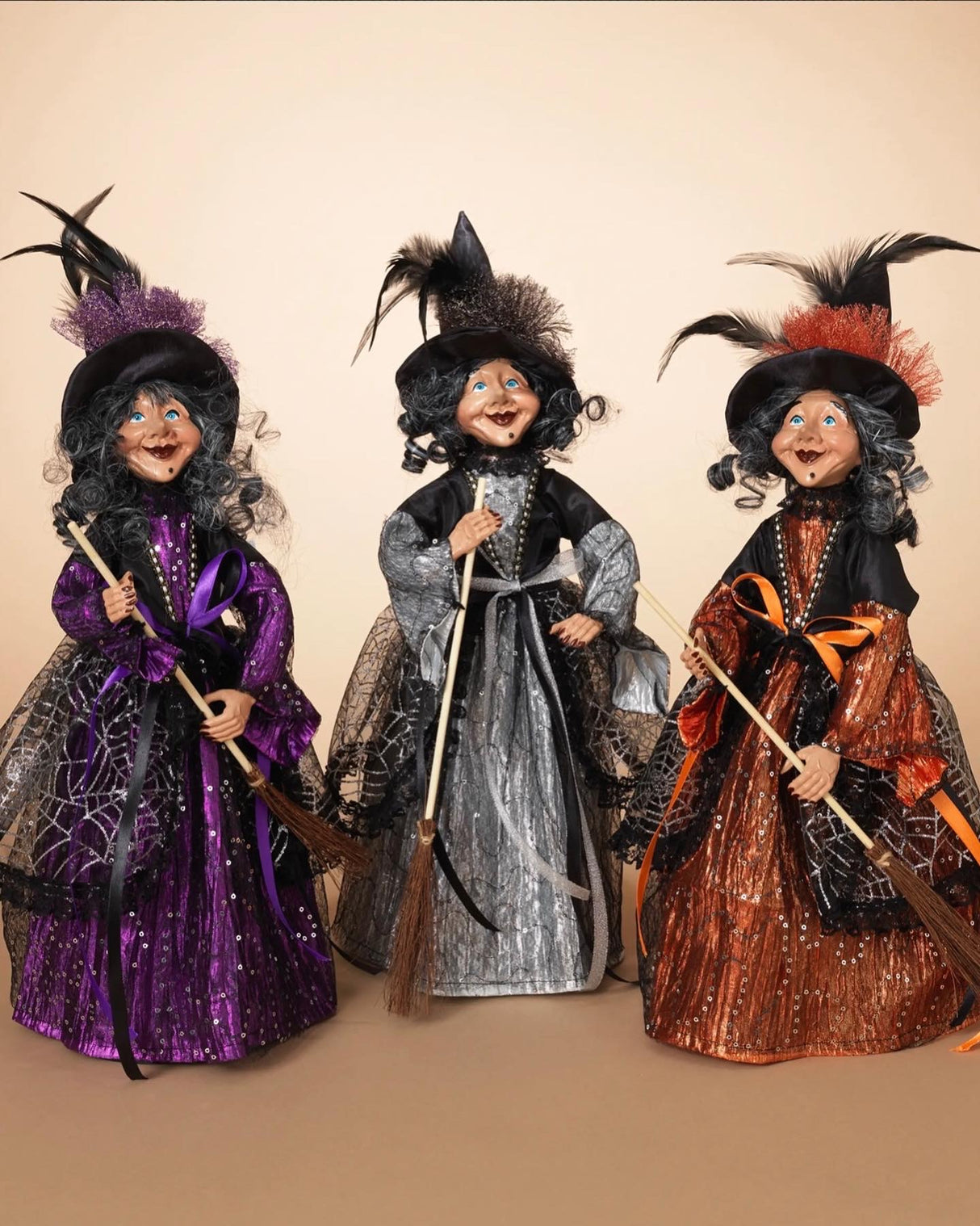 Standing Fabric Halloween Witches – Whimsical Spells & Spooky Smiles