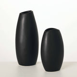Modern Matte Black Vase Set