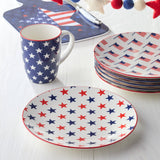 Stars & Stripes 8.75" Patriotic Porcelain Salad Plate – Choose Your Design