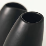 Modern Matte Black Vase Set