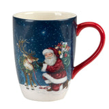 Santa Mugs – Storybook Winter & Christmas Coffee Mugs (Sold Individually)