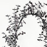 4ft Sparkle Glitter Black Eucalyptus Garland