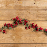 Red Hops Garland – Lush Burgundy Faux Garland for Mantels, Tables & Seasonal Styling