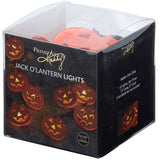 Glowing Jack O’Lantern String Lights – 71" Wire (Set of 10)