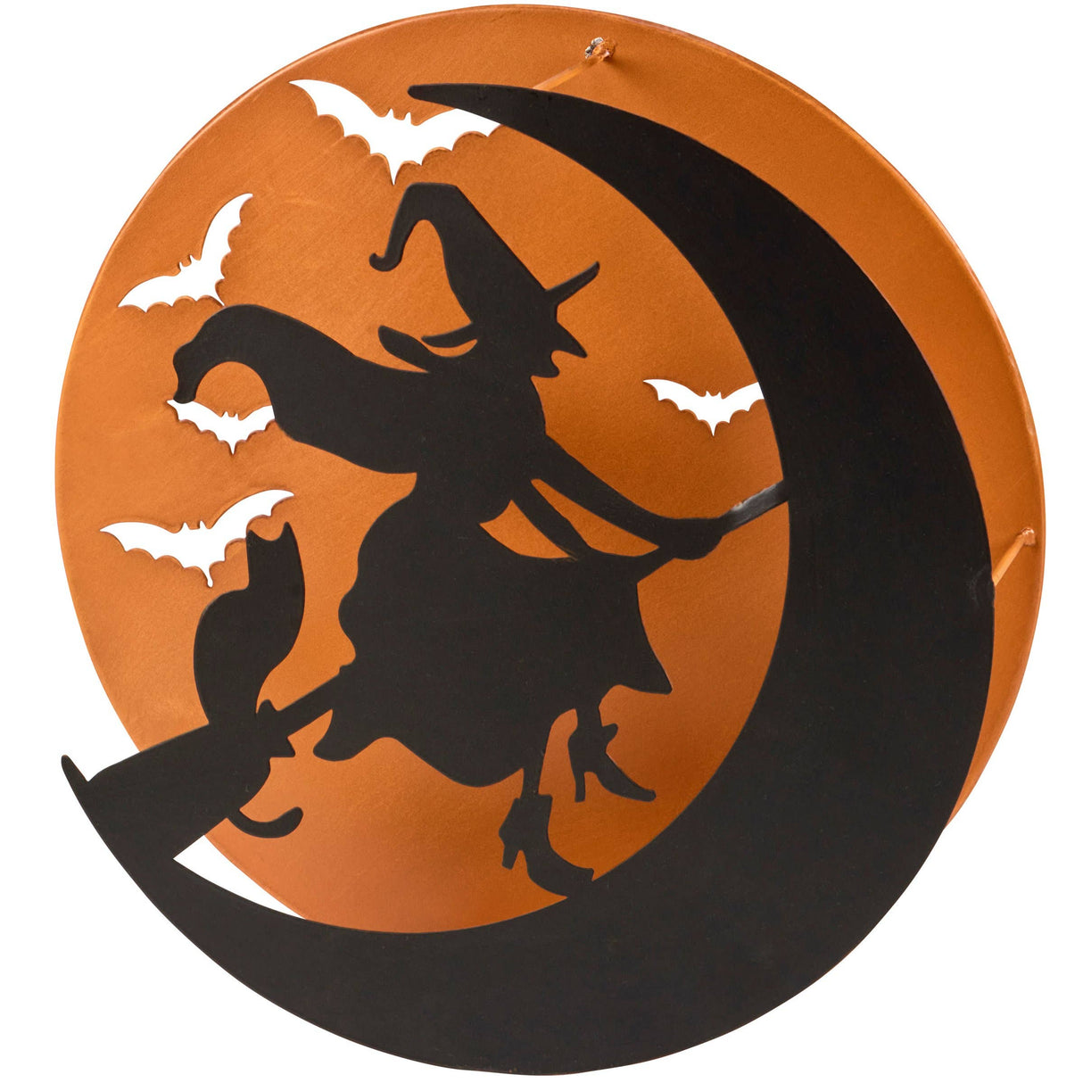 Moonlit Witch Wall Candle Holder – 11.8" Hanging Tealight Accent