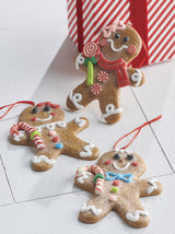 Gingerbread Cookie Cuties – Choose Candy Cane Girl, Lollipop, or Candy Cane Boy Ornaments