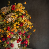 39″ Red Hops Greenery Stem – Realistic Faux Vine for Farmhouse & Holiday Décor