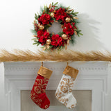Metallic Pine Garland – 6′ Faux Garland in Gold or Champagne