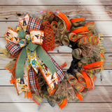 Harvest Scarecrow Bow Wreath