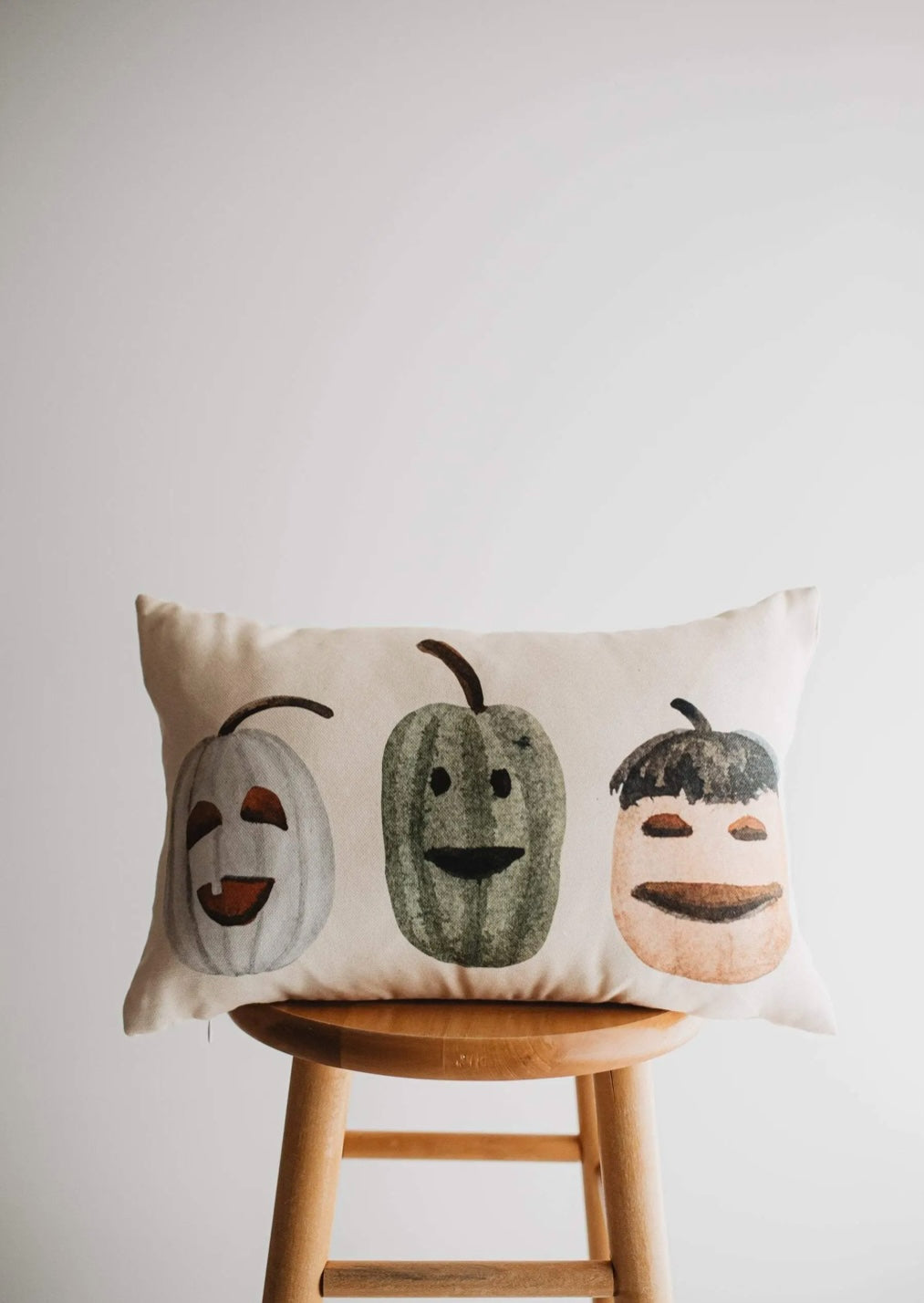 Double-Sided Primitive Jack O’ Lantern Pillow Cover – 18x12