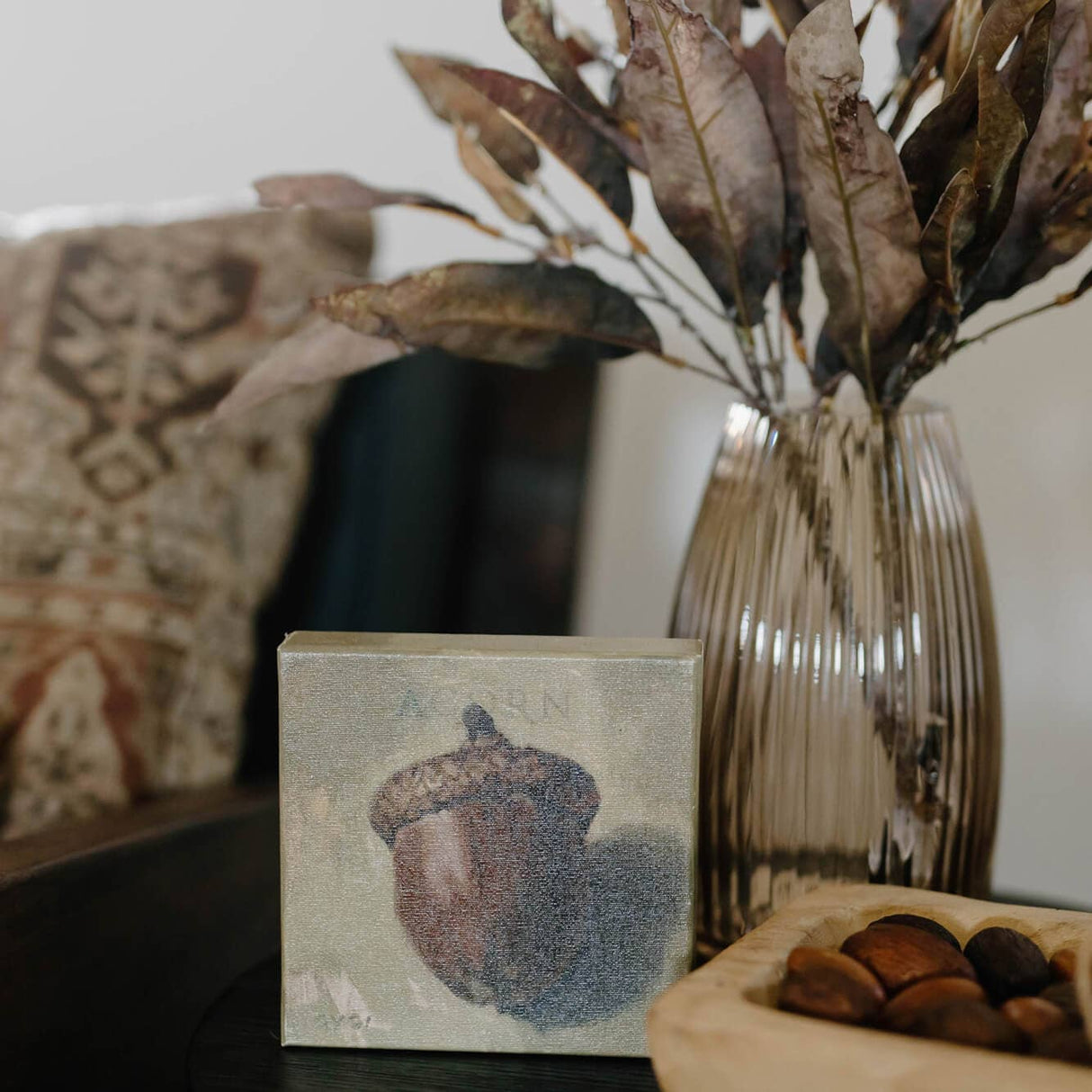 Warm Fall Leaf Spray Set – Faux Autumn Foliage in Gold, Red & Brown (Set of 3)