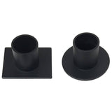 Black Iron Taper Candle Holder – Round or Rectangle