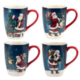 Santa Mugs – Storybook Winter & Christmas Coffee Mugs (Sold Individually)