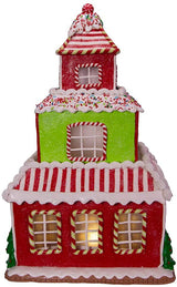 Lighted Three-Story Gingerbread House