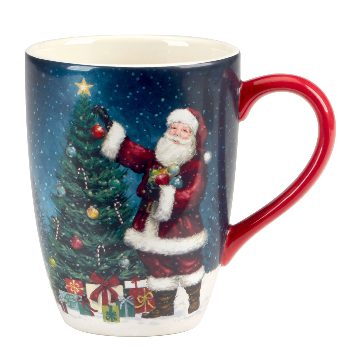 Santa Mugs – Storybook Winter & Christmas Coffee Mugs (Sold Individually)