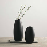 Modern Matte Black Vase Set