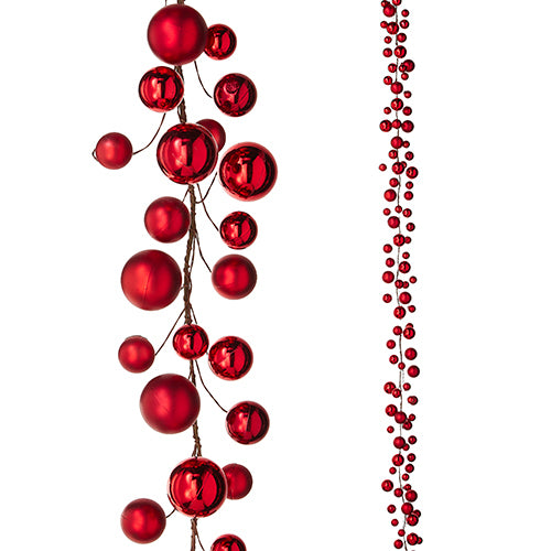 Classic Red Ball Garland – 6'