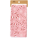 Pastel Candy Cane Waffle Weave Kitchen Towel – 18" x 26"
