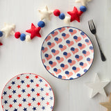 Stars & Stripes 8.75" Patriotic Porcelain Salad Plate – Choose Your Design