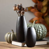 Modern Matte Black Vase Set