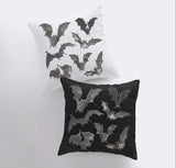 Double-Sided Bats Throw Pillow Cover – 12" x 12"
