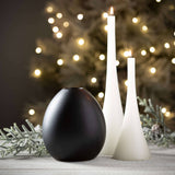 Modern Matte Black Oval Vase– Sleek Statement Accent for Floral & Minimalist Decor