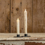 Holiday Gold Speckled Moving Flame Taper Candle Set