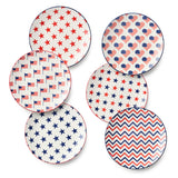 Stars & Stripes 8.75" Patriotic Porcelain Salad Plate – Choose Your Design