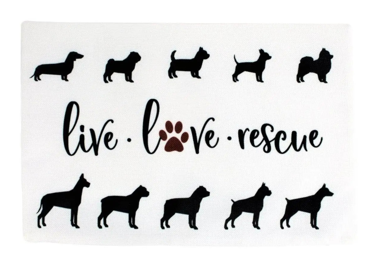 Live Love Rescue Pillow Cover – 12x18