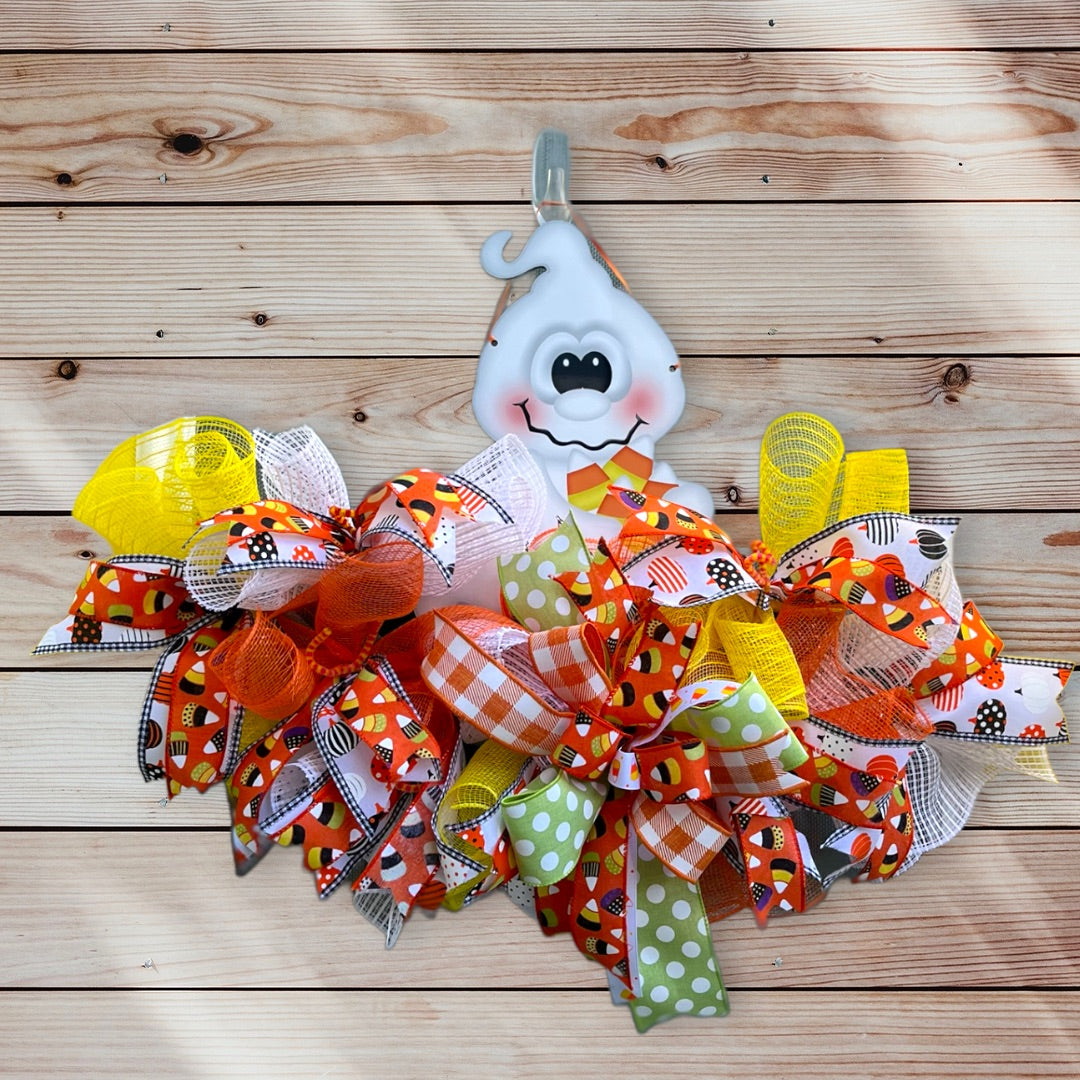 Sweet Ghost & Candy Corn Door Wreath